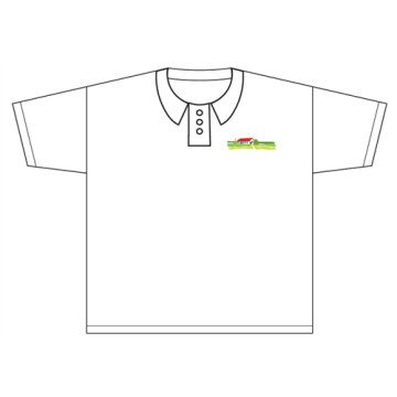  Polo Uni wit met logo