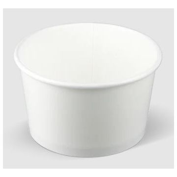 White ice cream cups without lid 235ml - 1000st