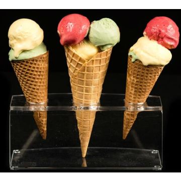 Ice Cream Cone Holder (3 holes, transparent)